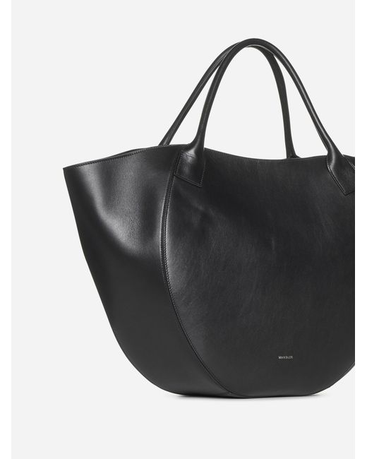 Wandler Black Mia Leather Tote Bag