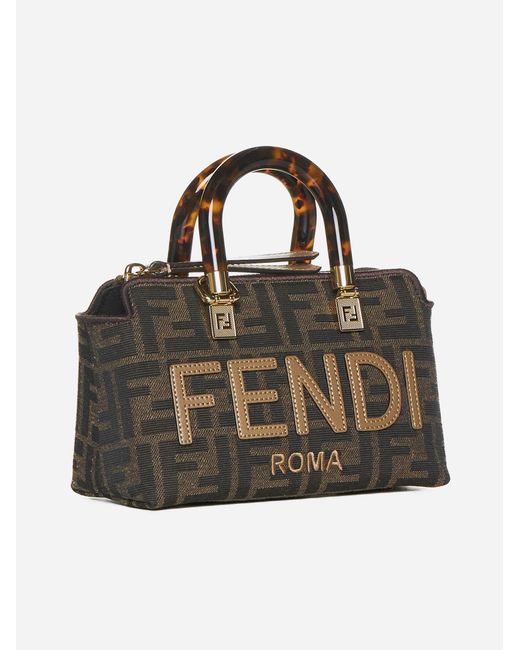Fendi Black By The Way Mini Ff Fabric Bag