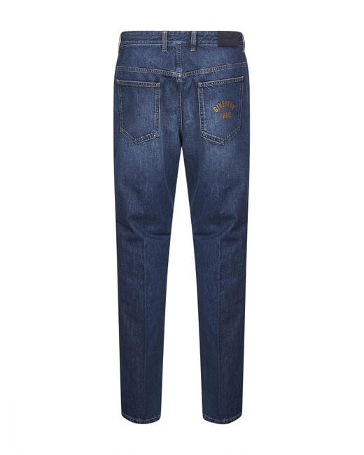 Givenchy Blue Washed Denim Straight Jeans for men