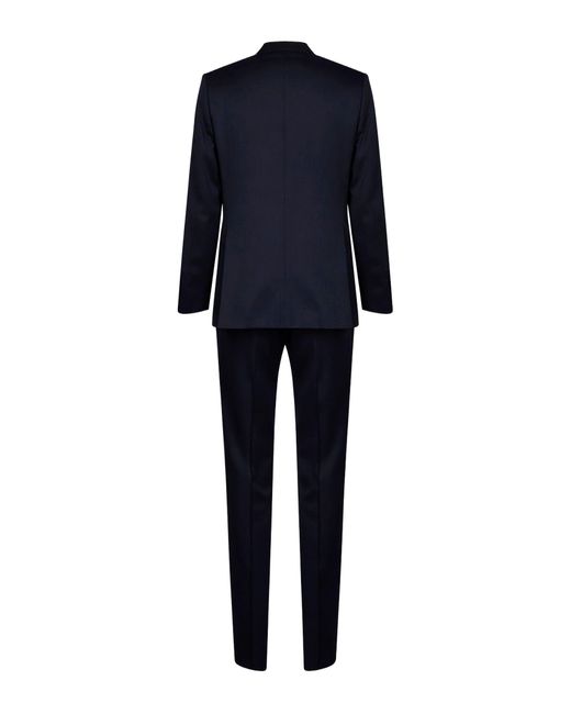 D 40 Blue Virgin Wool Positano Double-Breasted Suit for men