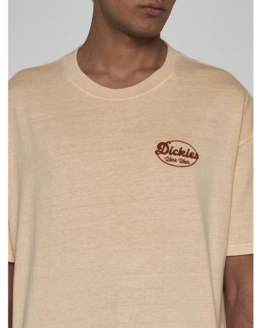 Dickies Natural Rustburg Logo Cotton T-shirt for men