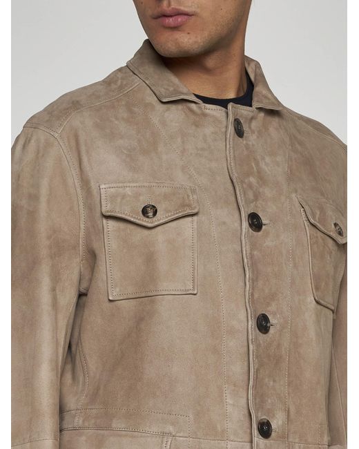 Giorgio Armani Natural Leather Safari Jacket for men
