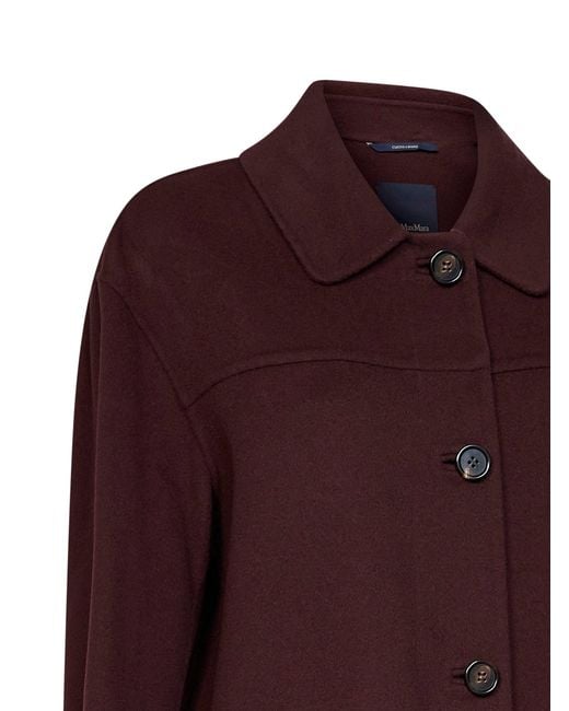 Max Mara Purple Dark Smmgiugno Short Coat