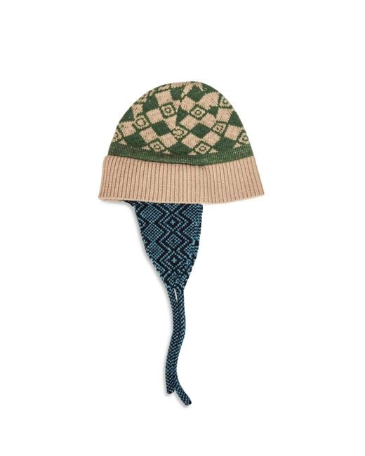 Berretto Con Paraorecchie di Dries Van Noten in Green da Uomo