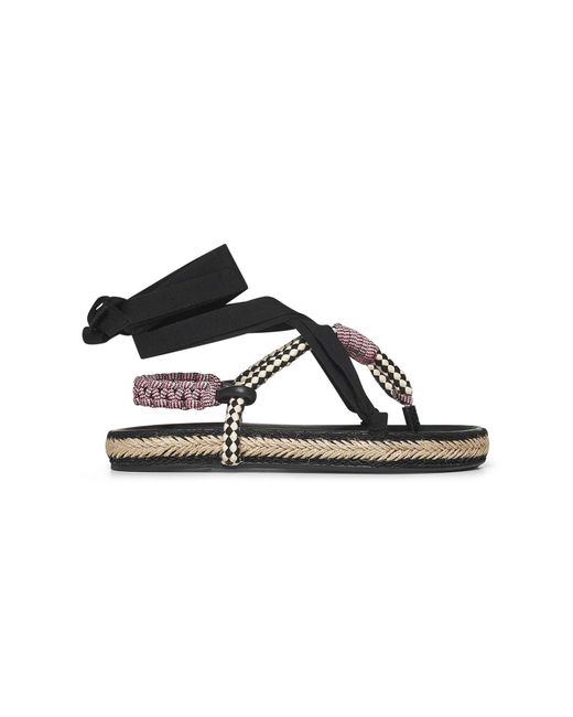 Isabel Marant Black Gypsa Thong Sandals