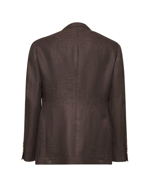 Brunello Cucinelli Gray Deconstructed Cavallo Jacket for men