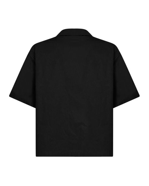 Balenciaga Black The Door Bowling Short Sleeve Shirt for men