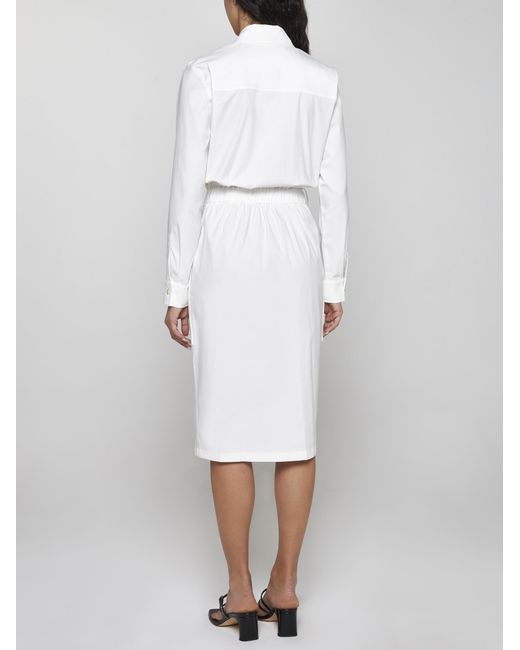 Blanca Vita White Abro Cotton-blend Dress