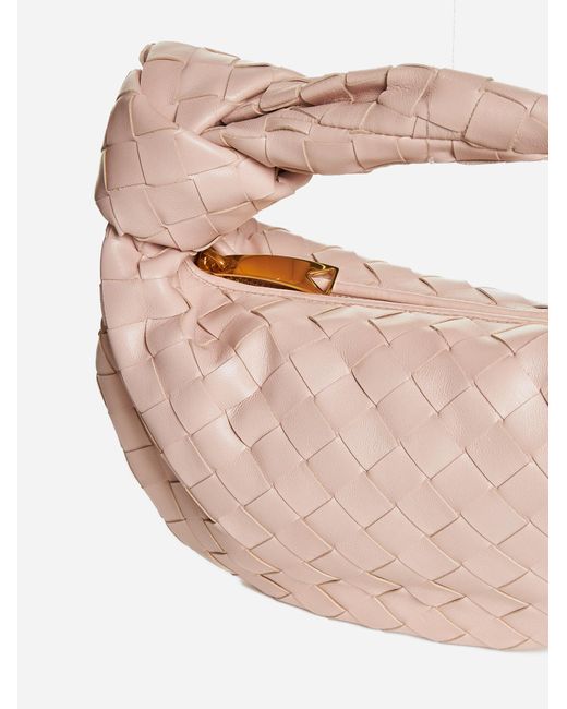 Bottega Veneta Pink Mini Jodie Intrecciato Nappa Leather Bag