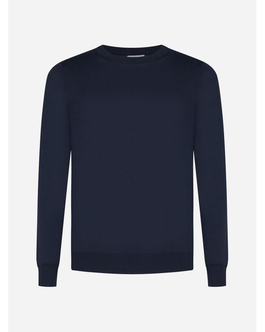 Malo Blue Cotton Sweater for men