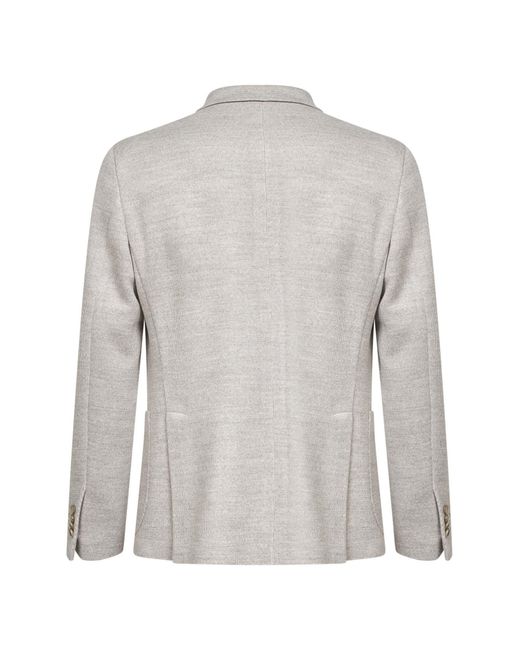 Tagliatore Gray Jersey Montecarlo Double-Breasted Blazer for men