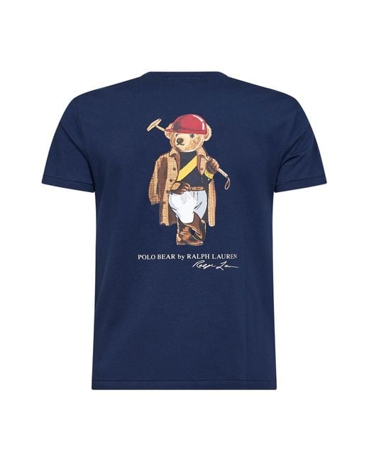 Polo Ralph Lauren Blue Polo Bear Custom Slim-Fit T-Shirt for men