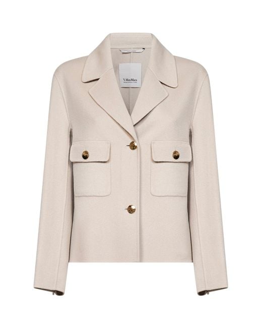 Max Mara Natural Double-Faced Wool Smmsorriso Jacket
