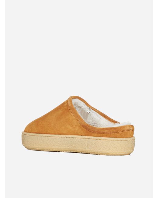 Isabel Marant Natural Fozee Suede Mules