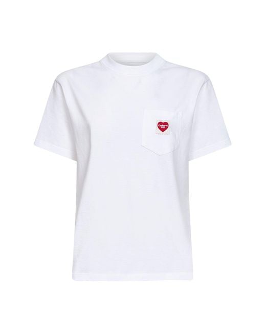 Carhartt White W' S/S Pocket Heart T-Shirt
