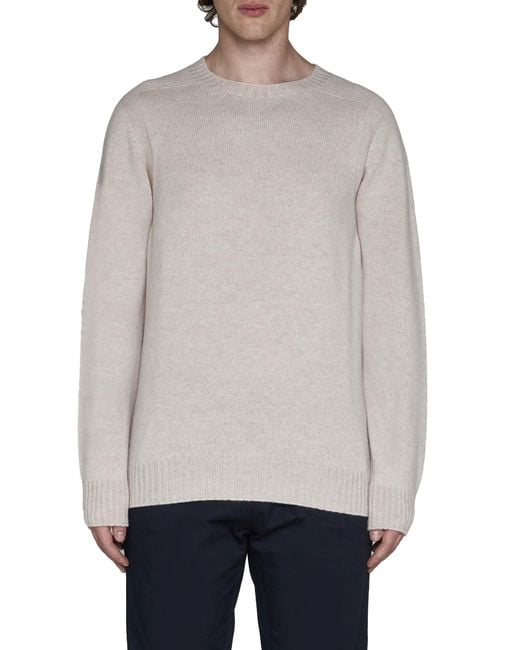 D 40 White Wool Sweater for men