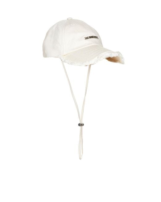 Jacquemus White La Casquette Artichaut Off- Baseball Cap