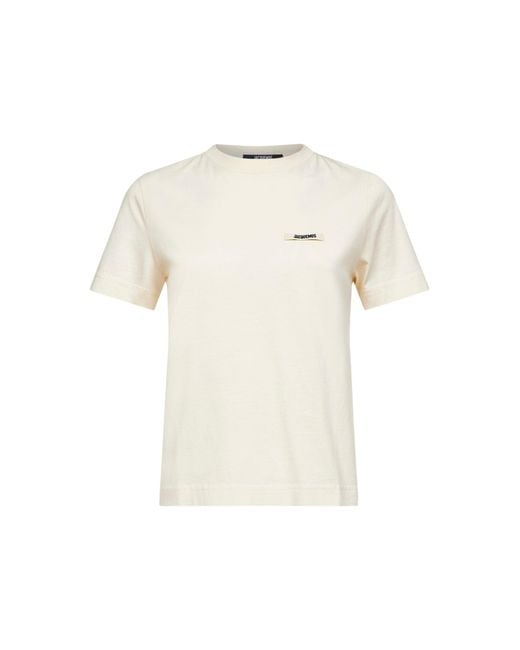 Jacquemus White Light The Gros Grain Short-Sleeve T-Shirt