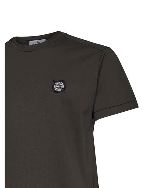 Stone Island Black Coal 60/2 Cotton Jersey Slim-Fit T-Shirt for men