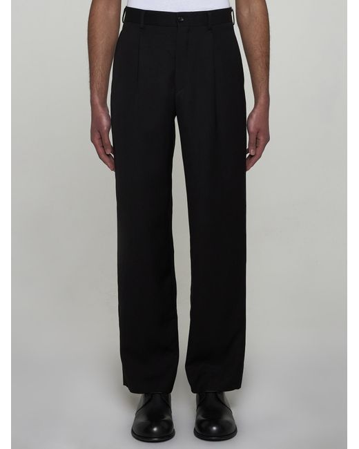 Comme des Garçons Black Rayon And Linen Trousers for men