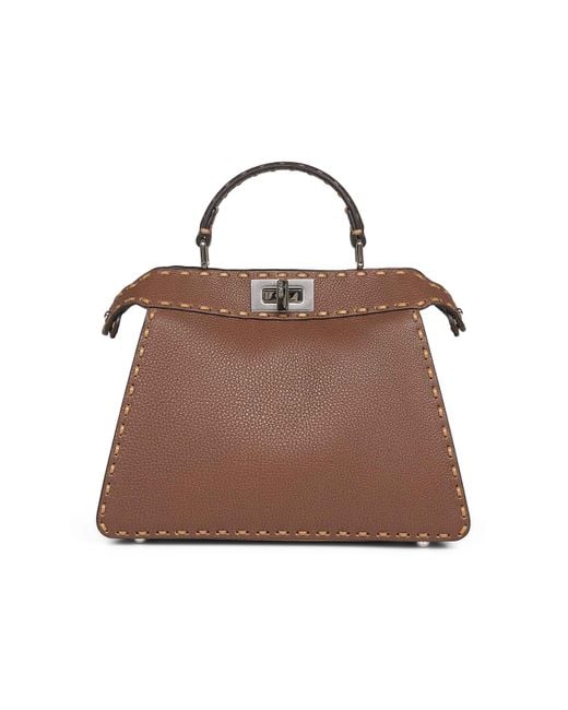 Borsa A Mano Peekaboo Iseeu Small di Fendi in Brown