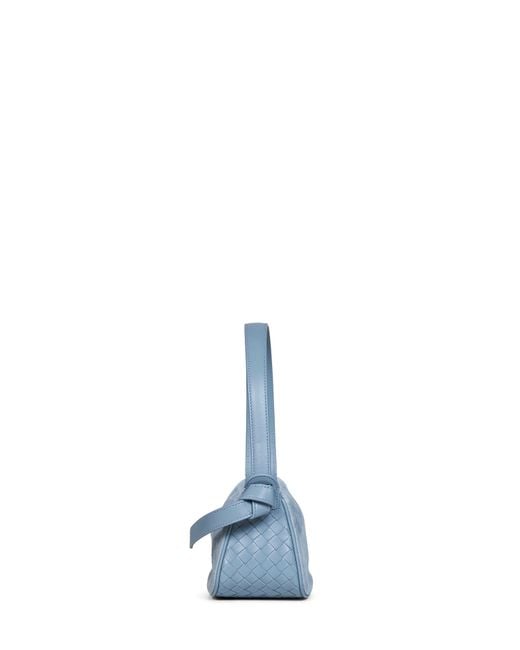 Bottega Veneta Blue Mineral Knot Shoulder Bag