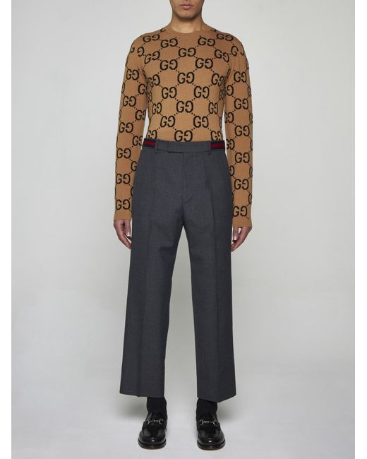 Gucci Brown GG Wool Sweater for men