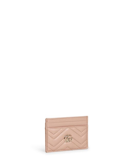 Gucci Pinkish Gg Marmont Card Holder