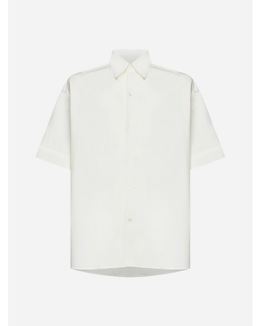 Studio Nicholson White Sorono Oversized Cotton Shirt for men