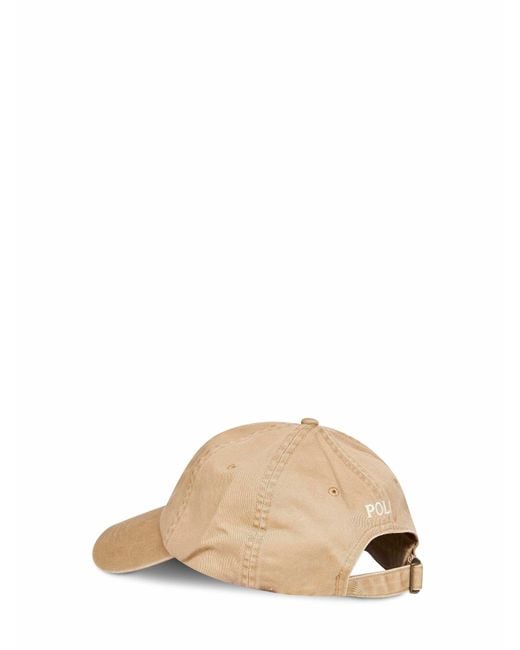Polo Ralph Lauren Natural Cafe Tan The Iconic Cotton Chino Ball Cap for men