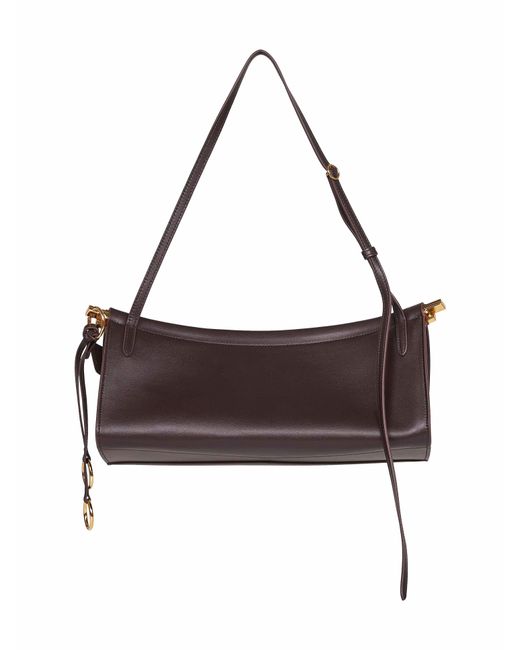 Alaïa White Marron Fonce Le Click East West Medium Shoulder Bag<Br