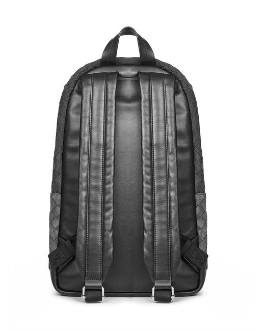Bottega Veneta Brown Intrecciato Suede Backpack for men