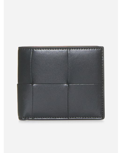 Bottega Veneta Gray Cassette Leather Billfold Wallet for men