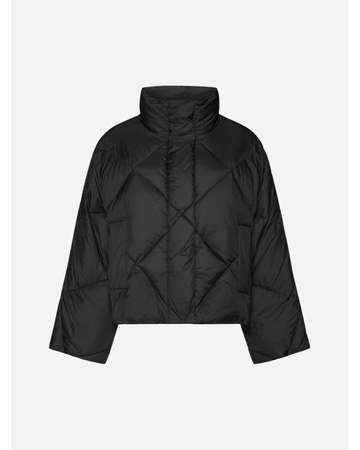 Stand Studio Aina Quilted Nylon Down Jacket in Black Lyst