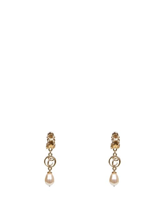 Chloé White Chloã Brass Chloã Classy Drop Earrings