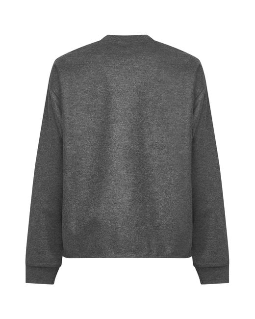 Jil Sander Gray Wool Jersey Sweatshirt for men