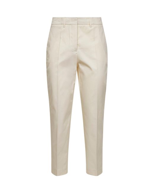 Blanca Vita Natural Vanilla Stretch Cotton Pares Chino Trousers