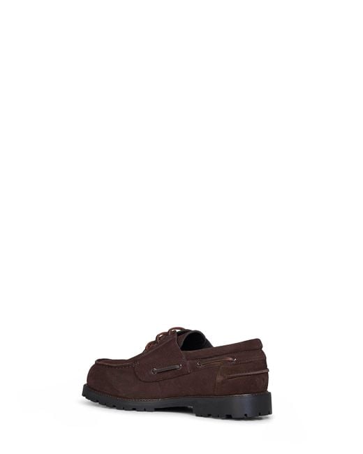 Studio Nicholson Brown Guston Coffee Suede Boat Shoes for men