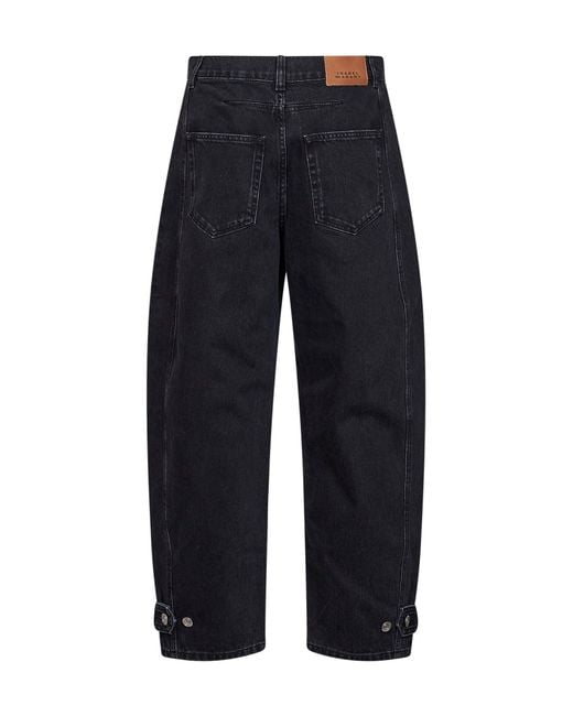 Isabel Marant Blue Cotton Denim Leya Barrel Jeans