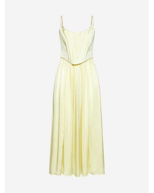 Zimmermann Yellow Silk Corset Dress