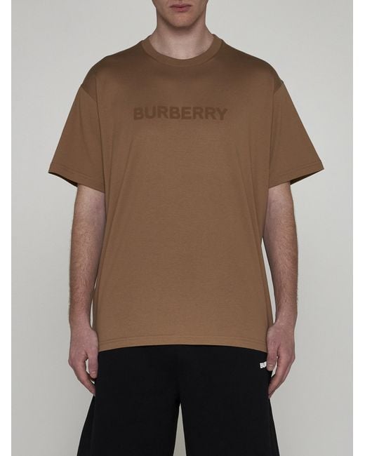 Burberry Brown Logo Cotton T-shirt for men