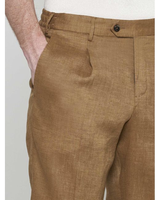 PT Torino Natural Linen Shorts for men