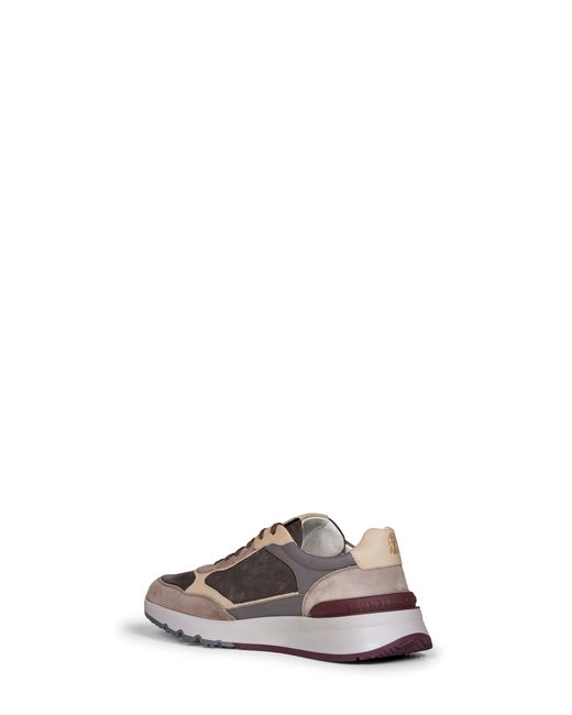 Brunello Cucinelli Gray Sneakers Multicolour Suede & Leather for men