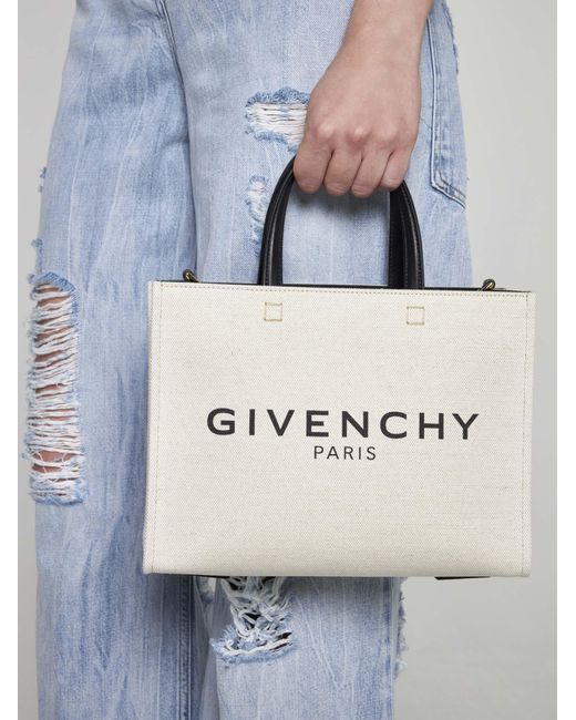 Givenchy G-tote Small Canvas Shopper in Black