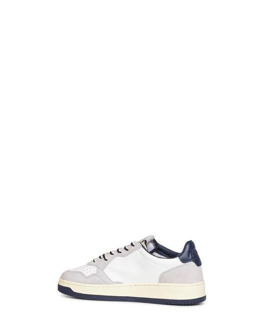 Autry White Leather And Vapor Suede Medalist Low Sneakers for men