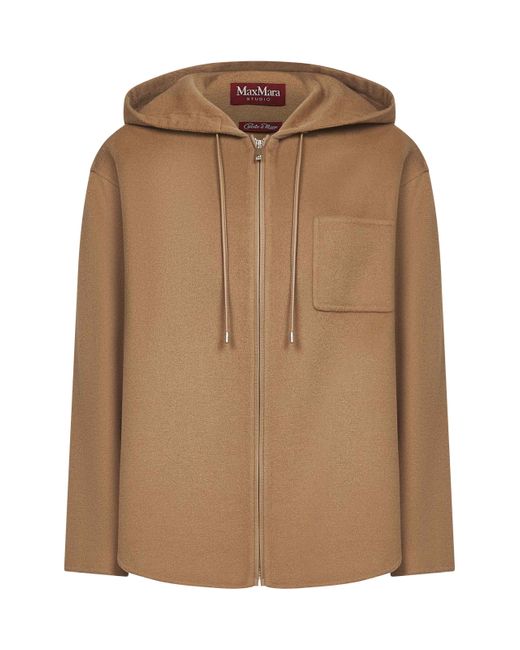 Max Mara Brown Drap Double Cloth Mina Short Jacket