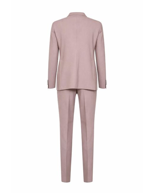 Tagliatore Pink Suit Vesuvio Clay for men
