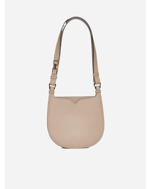 Valextra White Weekend Leather Small Hobo Bag