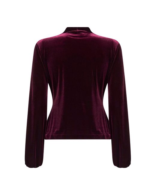 Blanca Vita Purple Burgundy Stretch Velvet Berik Tunic