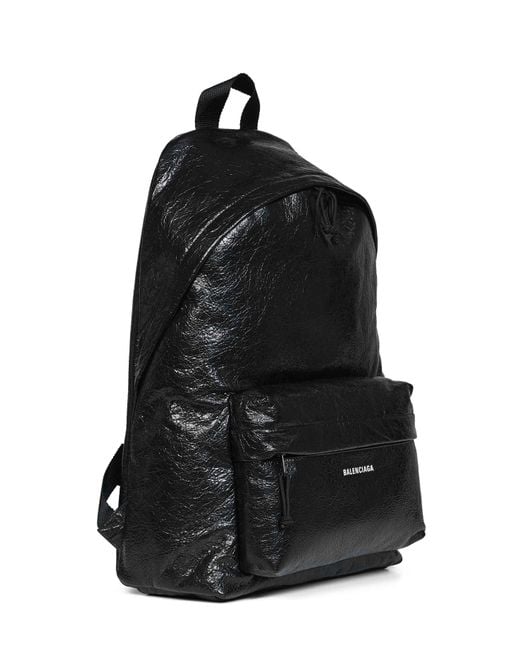 Balenciaga Black Explorer Backpack for men